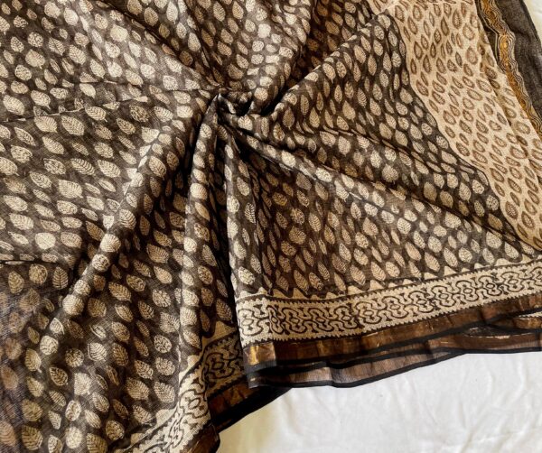 Kota Doria Saree - green