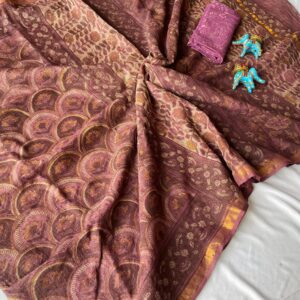 Kota Doria Saree - pink
