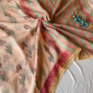 Kota Doria Saree - pink