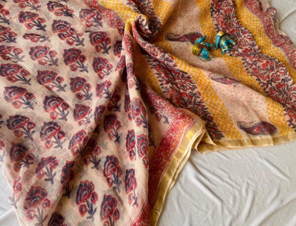 Kota Doria Saree - pink