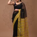 Kota Doria Saree - black