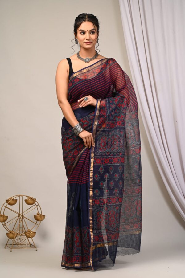 Kota Doria Saree - blue