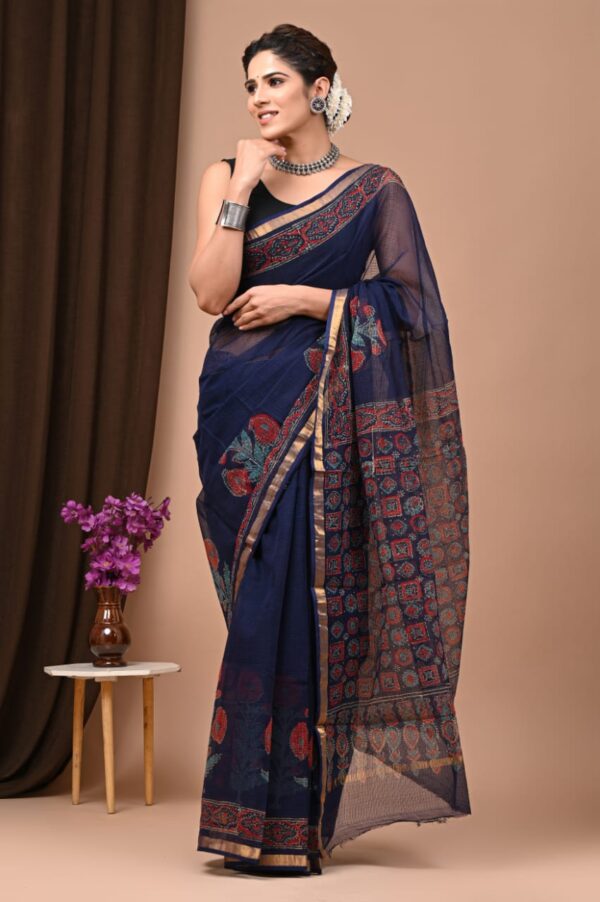 Kota Doria Saree - blue