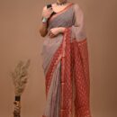 Kota Doria Saree - Cream