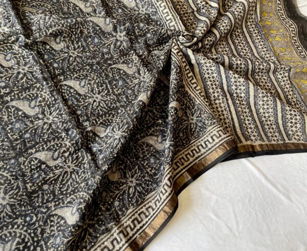 Kota Doria Saree - black