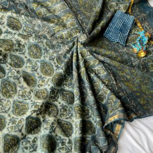 Kota Doria Saree - blue