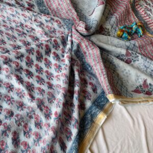Kota Doria Saree - blue
