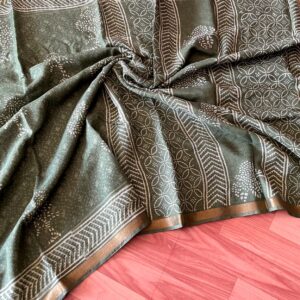 Kota Doria Saree - green