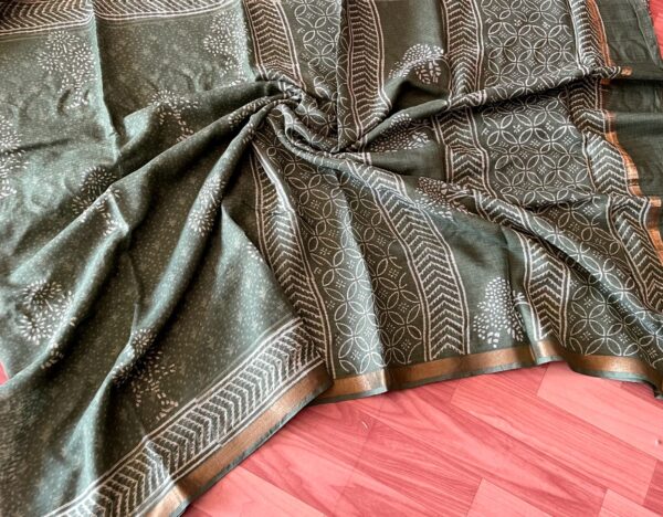 Kota Doria Saree - green