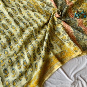 Kota Doria Saree - green
