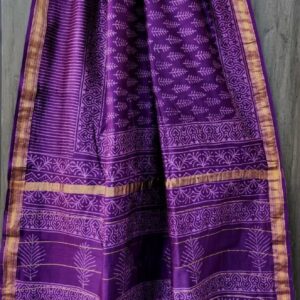 Maheshwari Silk Saree - Purple