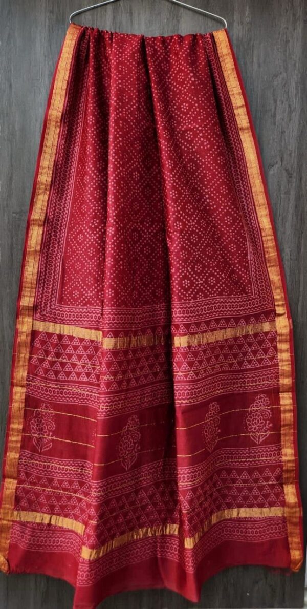 Maheshwari Silk Saree - Red
