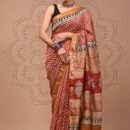 Maheshwari Silk Saree - Red