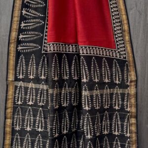 Maheshwari Silk Saree - Red