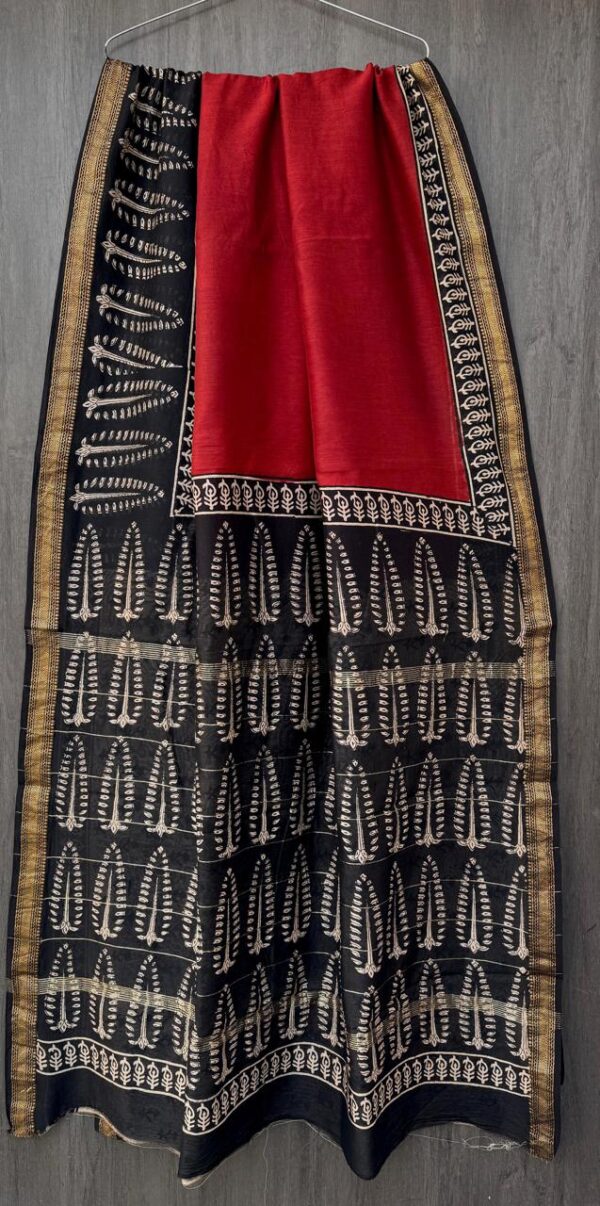 Maheshwari Silk Saree - Red