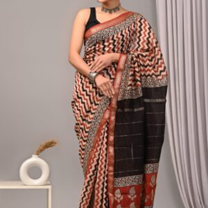 Maheshwari Silk Saree - Red