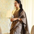 Pure Cotton Mulmul Saree - Brown