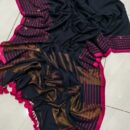 Pure Cotton Handloom Saree - Black