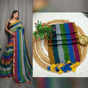 Soft MulMul Saree - Multi