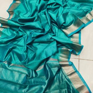 Mangalgiri Pure Silk Saree - Teal