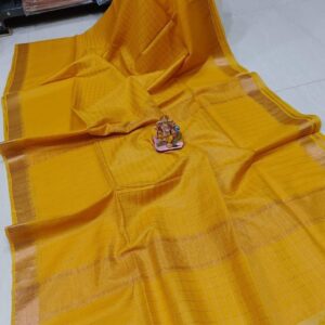 Tussar Silk Saree - Yellow