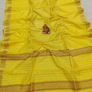 Tussar Silk Saree - Yellow
