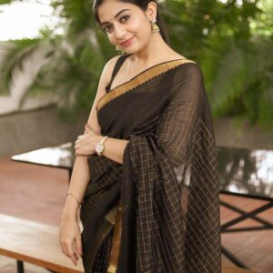 Tussar Silk Saree - Black