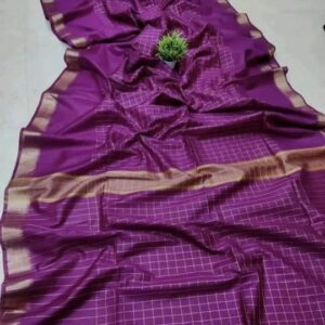 Tussar Silk Saree - Purple