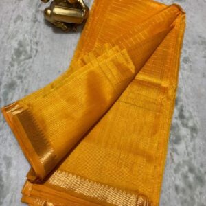 Tussar Silk Saree - Yellow