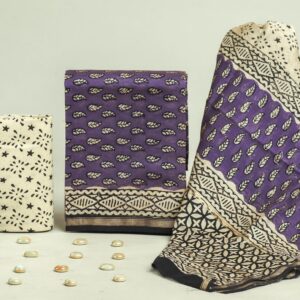 Chanderi Silk Unstitched Dress Material - Violet