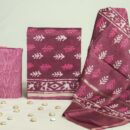Chanderi Silk Unstitched Dress Material - Purple