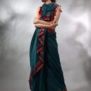 Pure Cotton Handloom Saree - Teal