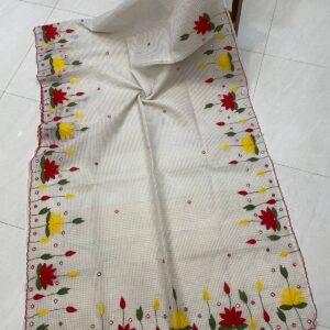 Kota Silk Handloom Saree - White