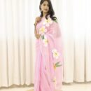Mul Cotton Handloom Saree - Pink