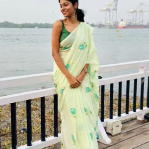 Mul Cotton Handloom Saree - Green