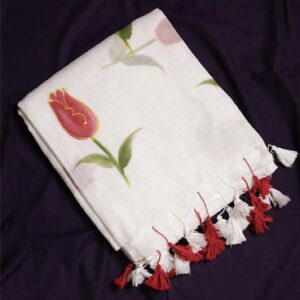 Mul Cotton Handloom Saree - Cream