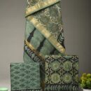 Maheswari Silk Unstitched Dress Material - Green