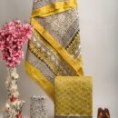 Maheswari Silk Unstitched Dress Material - Yellow