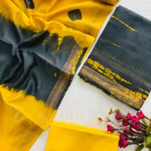 Maheswari Silk Unstitched Dress Material - Blue