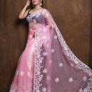 Murshidabad Chiffon Silk Saree - Blue