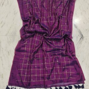 Raga Handloom Tissue Cotton Saree - Purple