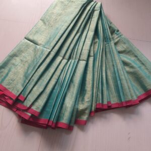 Handloom Tissue Cotton Saree - Blue