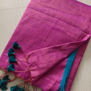 Handloom Tissue Cotton Saree - Pink