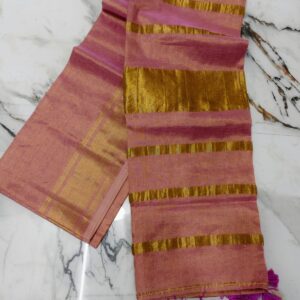 Handloom Tissue Cotton Saree - Pink