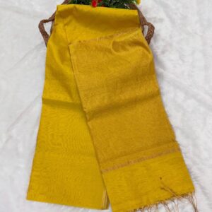 Raga Handloom Tissue Linen Saree - Yellow