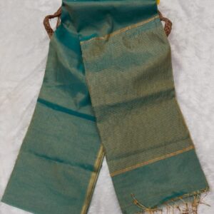 Raga Handloom Tissue Linen Saree - Blue