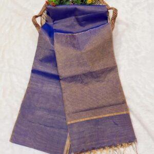 Raga Handloom Tissue Linen Saree - Violet