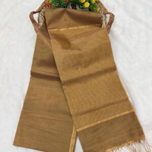 Raga Handloom Tissue Linen Saree - Gold