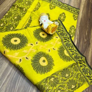 Tant Banarasi Cotton Handloom Saree - Green