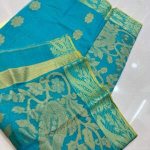 Tant Banarasi Cotton Handloom Saree - Blue